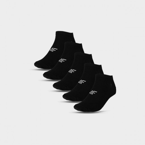 Damskie skarpetki basic (5-pack) 4F 4FWMM00USOCF281 - czarne
