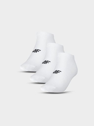 4F Damskie skarpetki przed kostkę (3pack) 4F 4FWMM00USOCF376  białe Biały