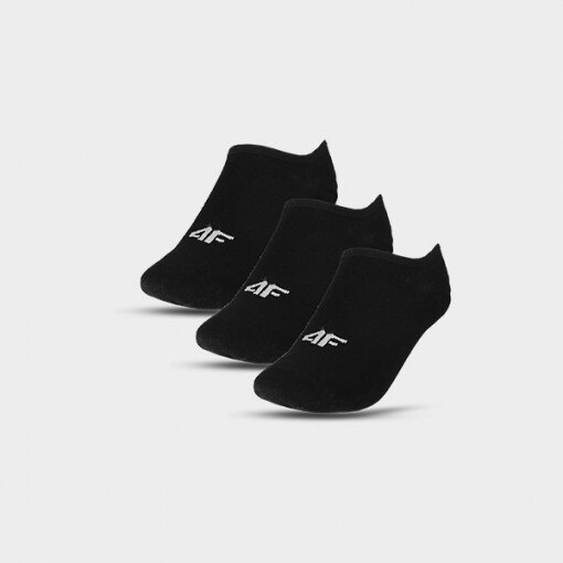 Męskie skarpetki niskie (3-pack) 4 F 4FWMM00USOCM275 - czarne
