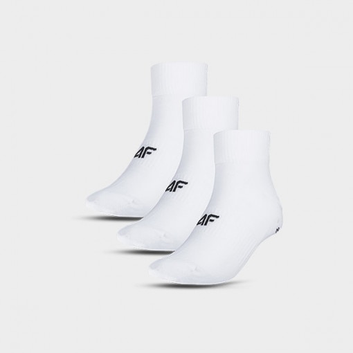 Męskie skarpetki niskie (3-pack) 4F 4FWMM00USOCM278 - białe