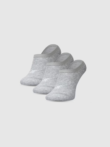 4F Męskie skarpetki stopki 4F (3pack) 4FWMM00USOCM477  szare Szary