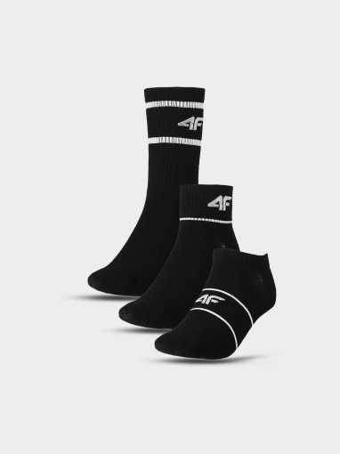 4F Skarpetki casual uniseks (3pack) 4F 4FWMM00USOCU377  czarne Czarny