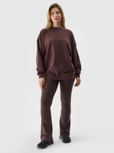 4F Damskie legginsy 4F 4FWSS24TTIGF149  brązowe Brązowy