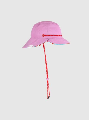 Kapelusz bucket hat dwustronny uniseks 4F 4FWSS25AHATU019 - różowy