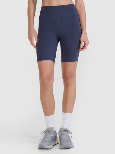 Damskie legginsy kolarki do biegania 4F 4FWSS25TFSTF027 - granatowe