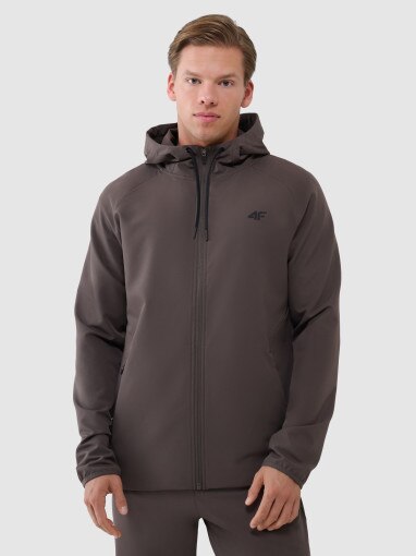 4F Męska bluza treningowa 4F 4FWSS25TFSWM458  brązowa Brązowy