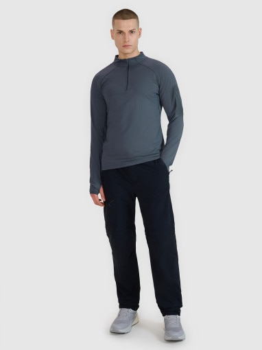 Męska bluza trekkingowa 4F 4FWSS25TFSWM493 - granatowa
