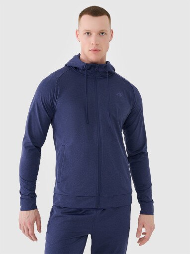 4F Męska bluza treningowa 4F 4FWSS25TFSWM51  grananatowa Granatowy