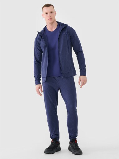 Męska bluza treningowa 4F 4FWSS25TFSWM51 - grananatowa