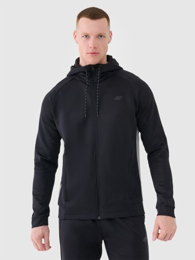 4F Męska bluza treningowa 4F 4FWSS25TFSWM513  czarna Czarny