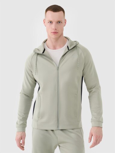 4F Męska bluza treningowa 4F 4FWSS25TFSWM513  oliwkowa Oliwkowy