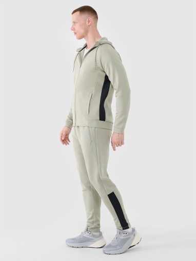 Męska bluza treningowa 4F 4FWSS25TFSWM513 - oliwkowa