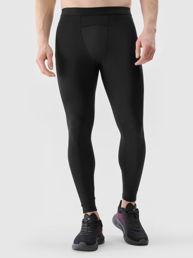 Męskie legginsy treningowe 4F 4FWSS25TFTIM338 - czarne