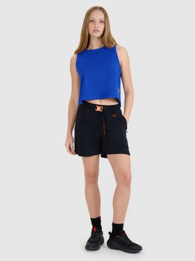 4F Damskie spodenki casual 4F 4FWSS25TSHOF539  czarne Czarny