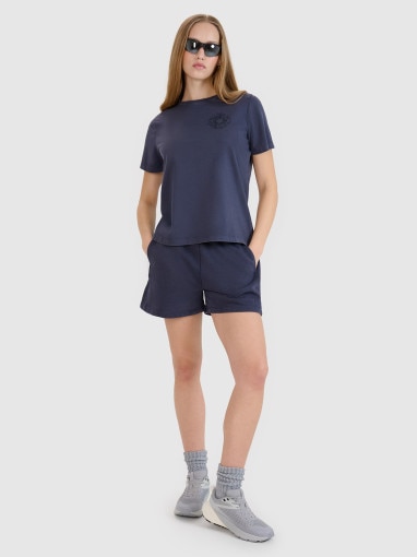 4F Damskie spodenki dresowe 4F 4FWSS25TSHOF609  granatowe Granatowy