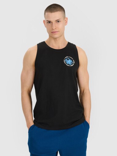 4F Męski top oversize 4F 4FWSS25TSLEM122  czarny Czarny