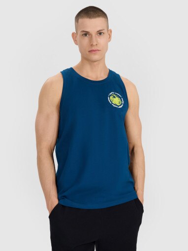 4F Męski top oversize 4F 4FWSS25TSLEM122  granatowy Granatowy