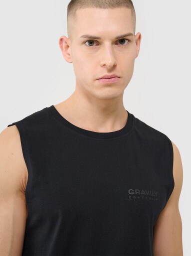 Męski top oversize 4F 4FWSS25TSLEM128 - czarny