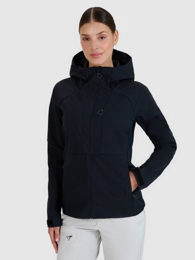 4F Damski softshell 4F 4FWSS25TSOFF315  czarny Czarny