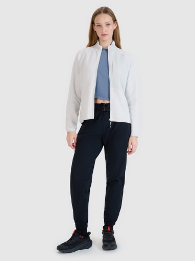 Damska bluza dresowa 4F 4FWSS25TSWSF1741 - szara