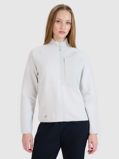 4F Damska bluza dresowa 4F 4FWSS25TSWSF1741  szara Szary