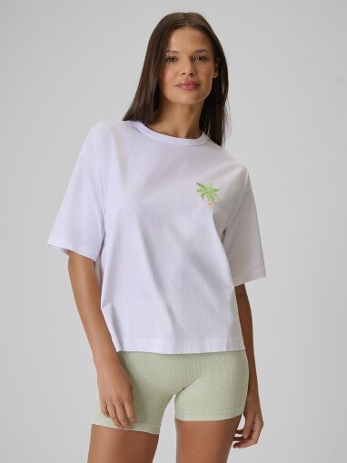 Obrazek dla: 4F Damski tshirt z nadrukiem 4F 4FWSS26TTSHF2719  biały Biały