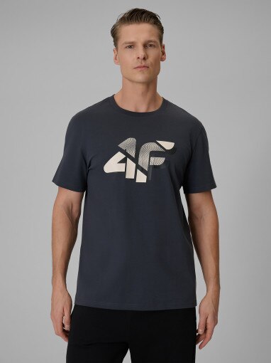 Obrazek dla: 4F Męski tshirt z nadrukiem 4F 4FWSS26TTSHM2667  szary Szary