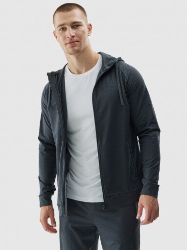 4F Męska bluza treningowa 4F 4FWAW24TFSWM403 szara Szary