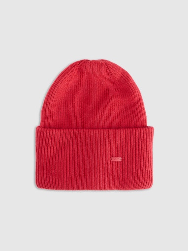 4F Czapka beanie uniseks 4F 4FRAW25ACAPU0721 czerwona Czerwony