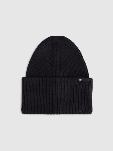 4F Czapka beanie uniseks 4F 4FRAW25ACAPU0738 czarna Czarny