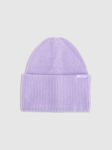 4F Czapka beanie uniseks 4F 4FRAW25ACAPU0738 fioletowa Fioletowy