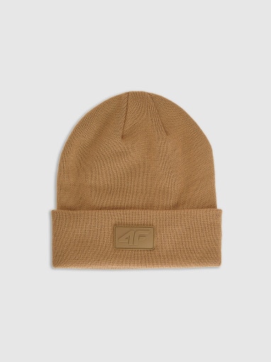 4F Czapka beanie uniseks 4F 4FRAW25ACAPU0809 brązowa Brązowy