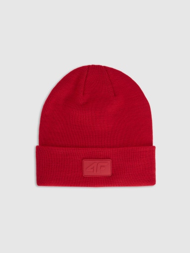 4F Czapka beanie uniseks 4F 4FRAW25ACAPU0809 czerwona Czerwony