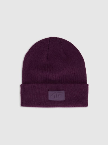 4F Czapka beanie uniseks 4F 4FRAW25ACAPU0809 fioletowa Fioletowy