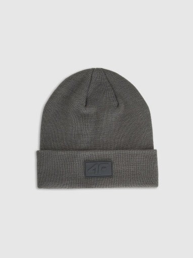 4F Czapka beanie uniseks 4F 4FRAW25ACAPU0809 szara Szary