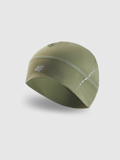 4F Czapka do biegania uniseks 4F 4FWAW25AFCAU117  zielona Oliwkowy