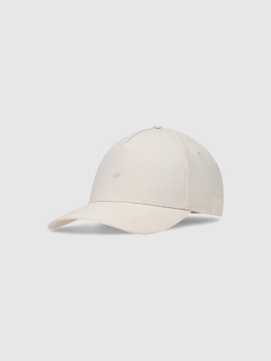 4F Czapka z daszkiem strapback uniseks  biała Biały