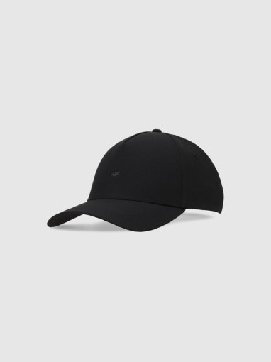 4F Czapka z daszkiem strapback uniseks  czarna Czarny