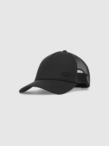 4F Czapka z daszkiem trucker uniseks 4F 4FWSS25ACABU401  czarna Czarny