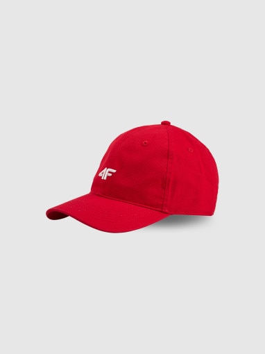  4F Czapka z daszkiem uniseks 4F 4FRSS26ACABU589  czerwona Czerwony