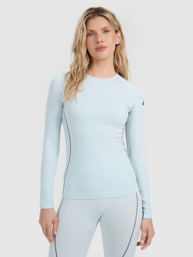  4F Damska bielizna termoaktywna (góra) 4F 4FWAW25USEAF203  niebieska Niebieski