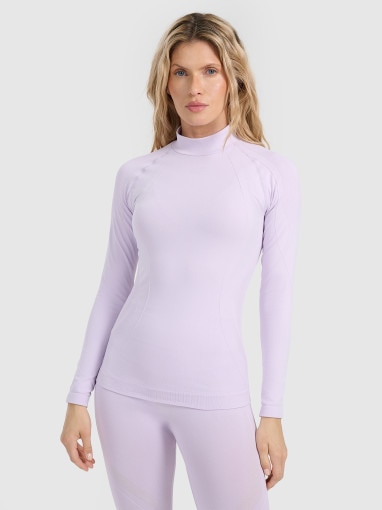  4F Damska bielizna termoaktywna (góra) 4F 4FWAW25USEAF216  fioletowa Fioletowy