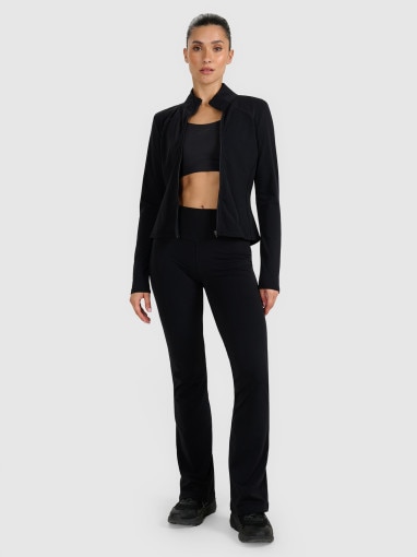 Damska bluza rozpinana bez kaptura 4F 4FWAW25TSWSF1873 - czarny