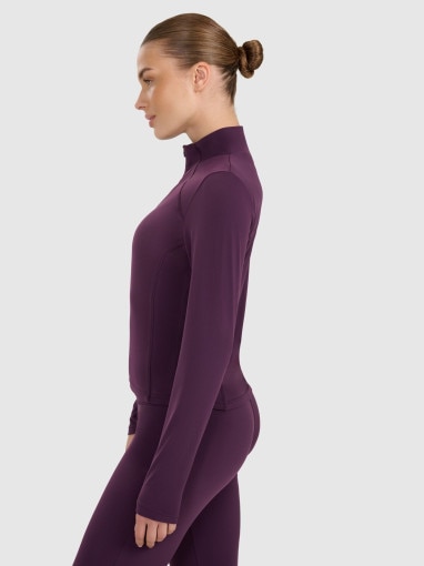 Damska bluza rozpinana bez kaptura 4F 4FWAW25TSWSF1873 - fioletowy