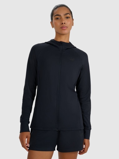 4F Damska bluza treningowa 4F 4FWMM00TFSWF653  czarna Czarny