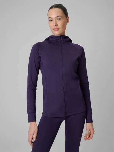  4F Damska bluza treningowa 4F 4FWSS26TFSWF656  fioletowa Fioletowy