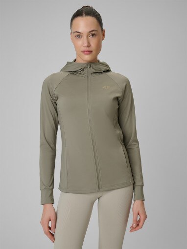  4F Damska bluza treningowa 4F 4FWSS26TFSWF656  zielona Zielony