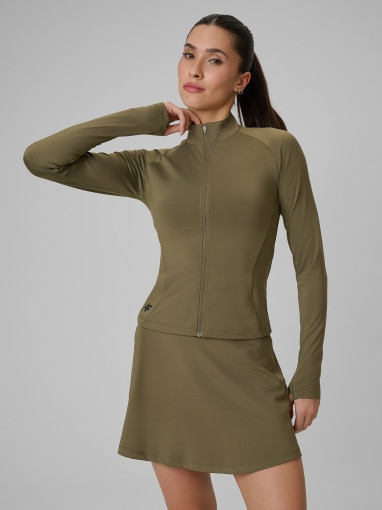  4F Damska bluza treningowa slim 4F 4FWSS26TFSWF645  khaki Khaki