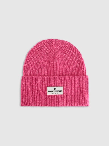 4F Damska czapka beanie 4F 4FRAW25ACAPF0725 różowa Różowy