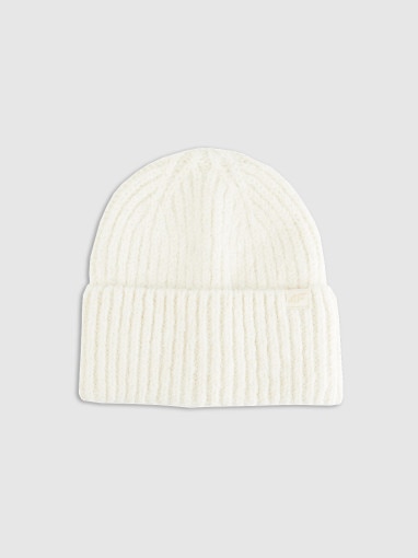 Damska czapka beanie zimowa 4F 4FRAW25ACAPF0729 - beżowa